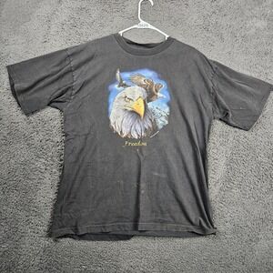 Alore Mens XXL Graphic T Shirt Eagle Freedom Made In USA‎